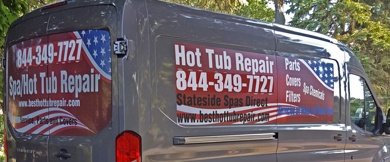 Stateside Spas Direct service van